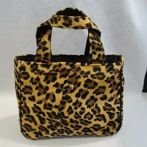 Womens Lancome Leopard Print Small Hand Bag Makeup